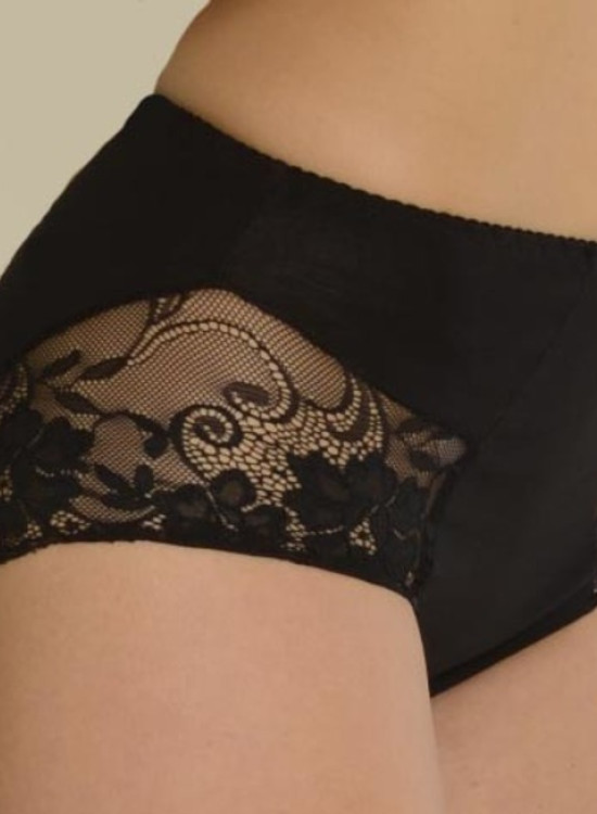 Бикини с висока талия в черен цвят INESS 530-Бикини-LadyStyle.bg