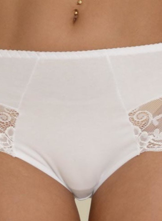 Бикини с висока талия в бял цвят INESS 530-Бикини-LadyStyle.bg