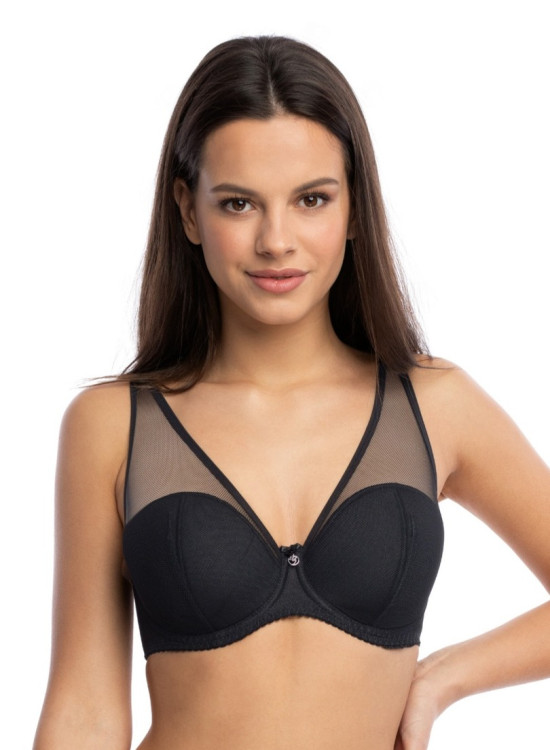Сутиен с полуподплатени чашки в черен цвят HERA 1124-Повдигащи-LadyStyle.bg Сутиен с полуподплатени чашки в черен цвят HERA 1124-Повдигащи-LadyStyle.bg