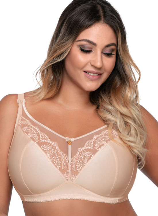 Макси сутиен с меки чашки в бежов цвят AV 1691/1-Големи размери-LadyStyle.bg Макси сутиен с меки чашки в бежов цвят AV 1691/1-Големи размери-LadyStyle.bg