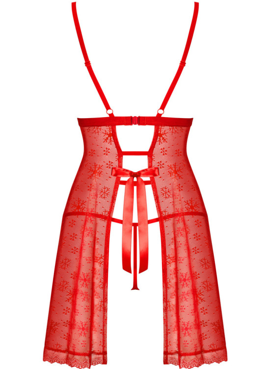 Секси коледна нощница с прашки в червен цвят CLAUSSICA-Коледни-LadyStyle.bg Секси коледна нощница с прашки в червен цвят CLAUSSICA-Коледни-LadyStyle.bg