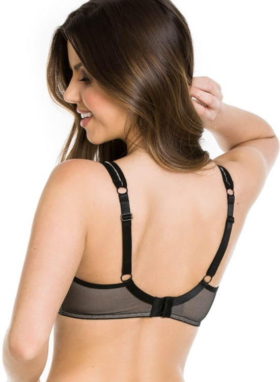 Сутиен с меки чашки в бежово и черно LACE BRALETTE 19130-Сутиени-LadyStyle.bg
