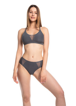 Безшевни дамски бикини в сив цвят L-POL5022BI-03 - 2XL 