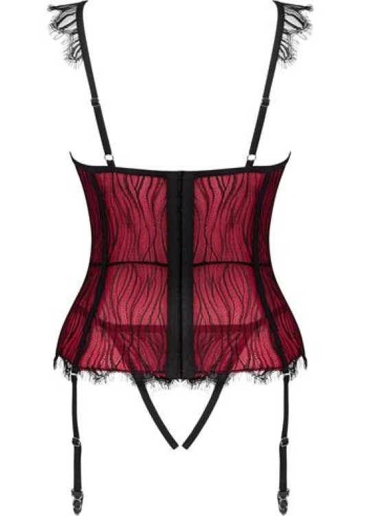 Секси корсет с прашки в черно и червено Denissa-Корсети-LadyStyle.bg Секси корсет с прашки в черно и червено Denissa-Корсети-LadyStyle.bg