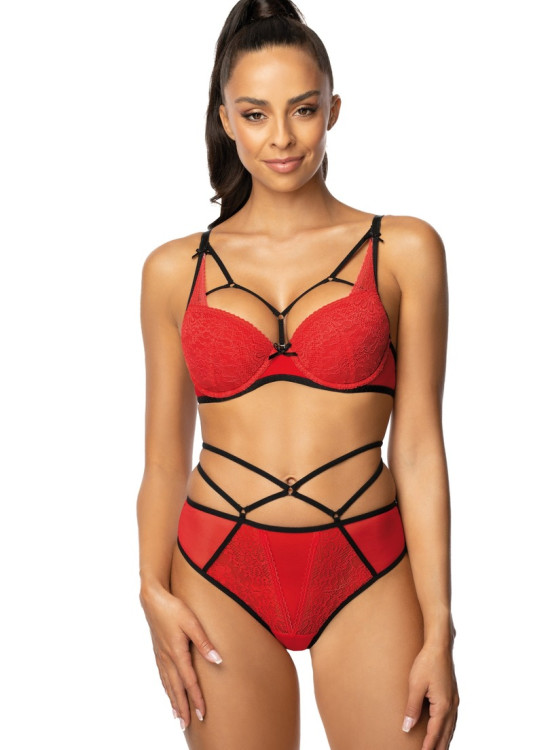 Сутиен с повдигащ ефект в червен цвят LOREN M-3636/11-Повдигащи-LadyStyle.bg Сутиен с повдигащ ефект в червен цвят LOREN M-3636/11-Повдигащи-LadyStyle.bg