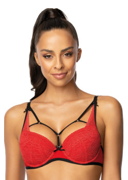 Сутиен с повдигащ ефект в червен цвят LOREN M-3636/11