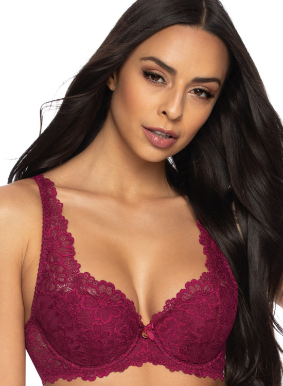 Сутиен с полуподплатени чашки в цвят бордо CARMELA M-053/22-Полуподплатени-LadyStyle.bg Сутиен с полуподплатени чашки в цвят бордо CARMELA M-053/22-Полуподплатени-LadyStyle.bg