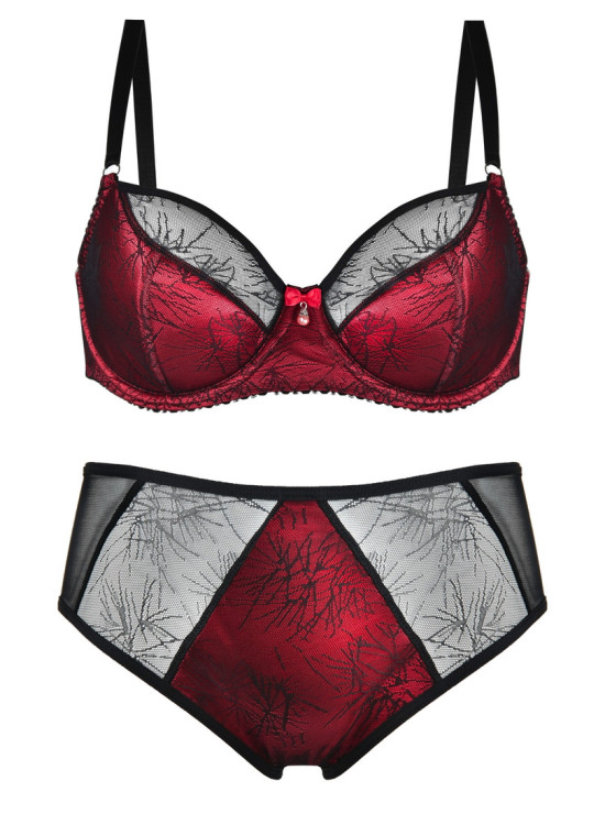 Бикини с тюл в черно и червено BOLERO 01102-Бикини-LadyStyle.bg Бикини с тюл в черно и червено BOLERO 01102-Бикини-LadyStyle.bg