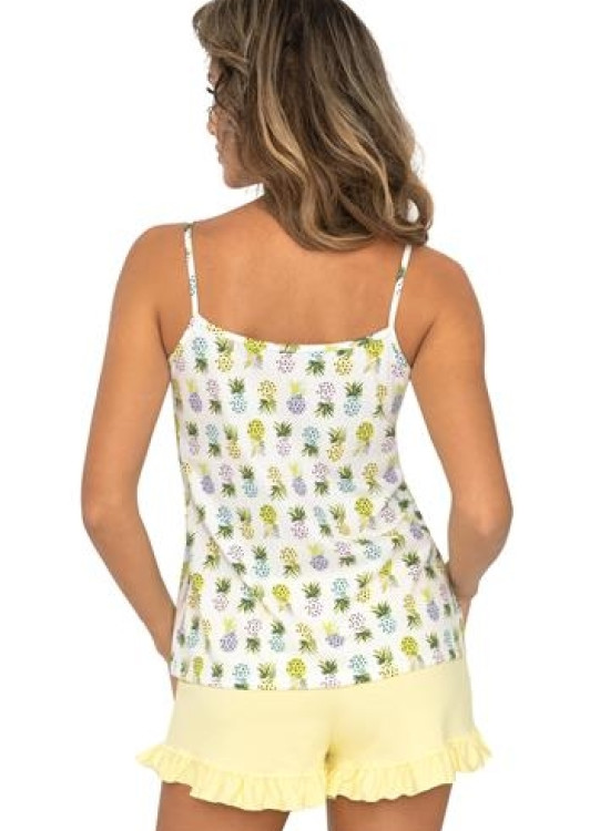 Къса дамска пижама в жълт цвят Ananas II 1/2-Пижами-LadyStyle.bg Къса дамска пижама в жълт цвят Ananas II 1/2-Пижами-LadyStyle.bg