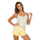 Къса дамска пижама в жълт цвят Ananas II 1/2-Пижами-LadyStyle.bg Къса дамска пижама в жълт цвят Ananas II 1/2-Пижами-LadyStyle.bg