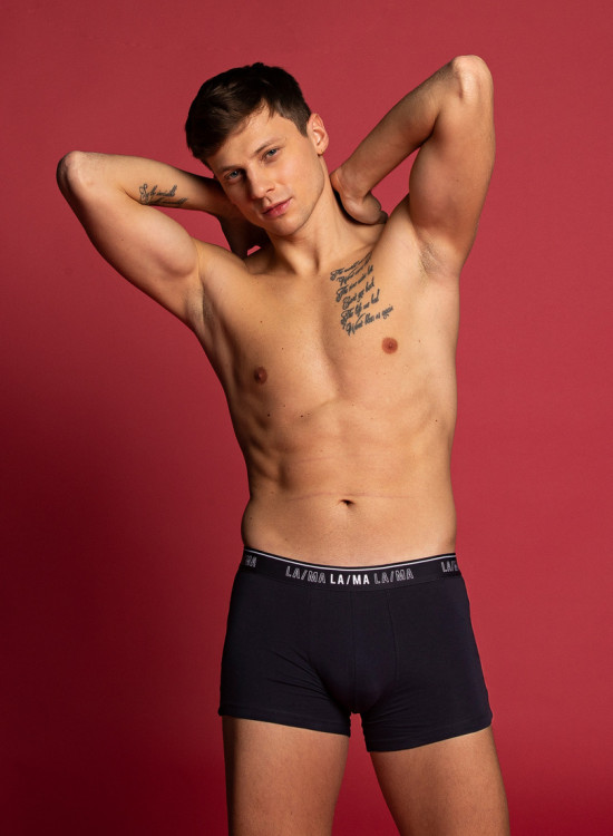 Комплект от 3 броя памучни мъжки боксерки M-1021SZG-Боксерки-LadyStyle.bg