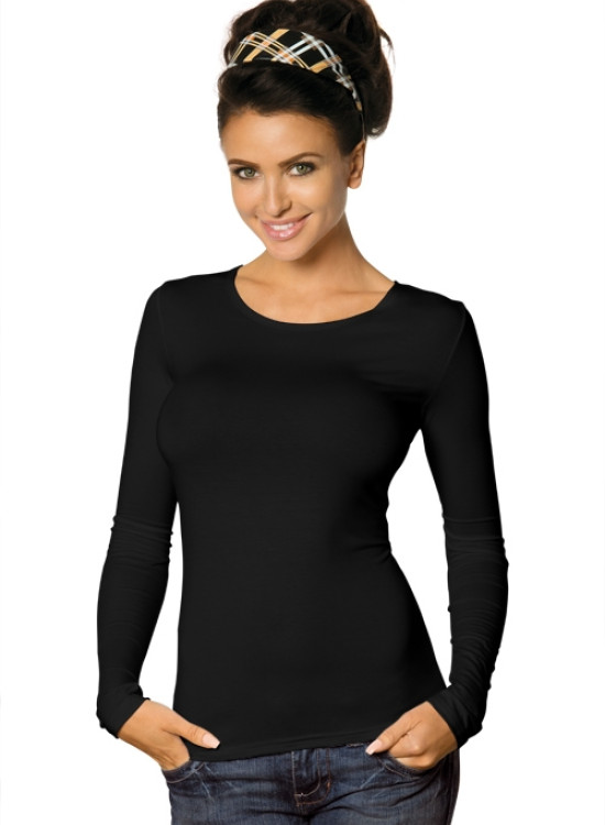 Дамска блуза в черен цвят-Блузи / Топове-LadyStyle.bg