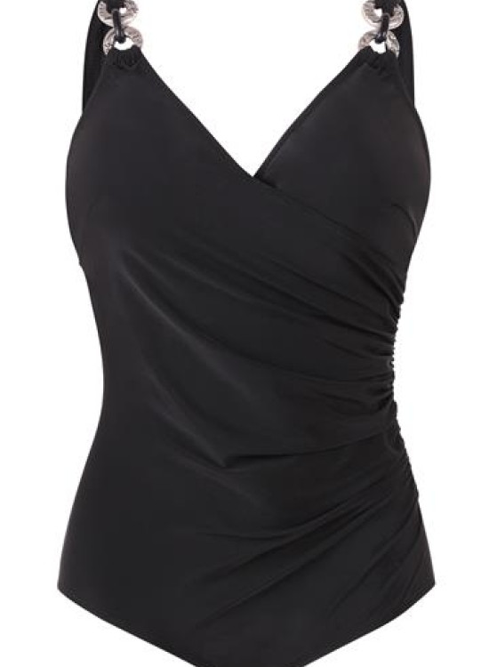 Цял бански костюм в черен цвят Paula-2/GO - 001-Цели бански-LadyStyle.bg