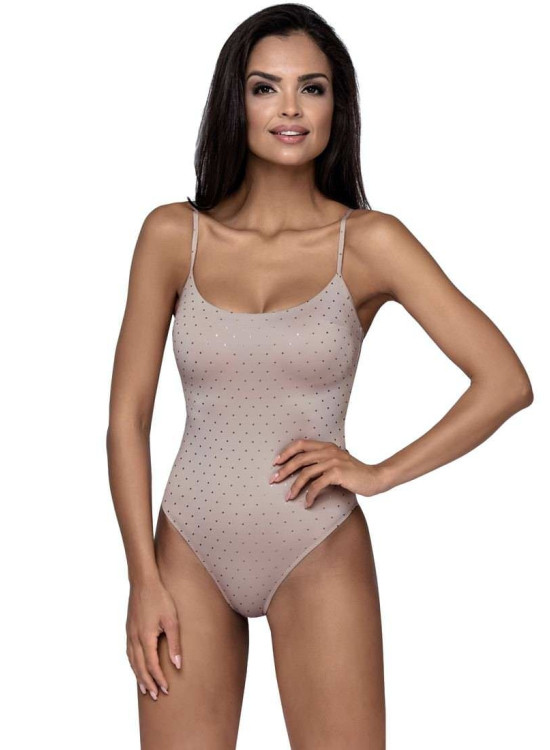 Цял бански в бежов цвят L4343/0-Цели бански-LadyStyle.bg