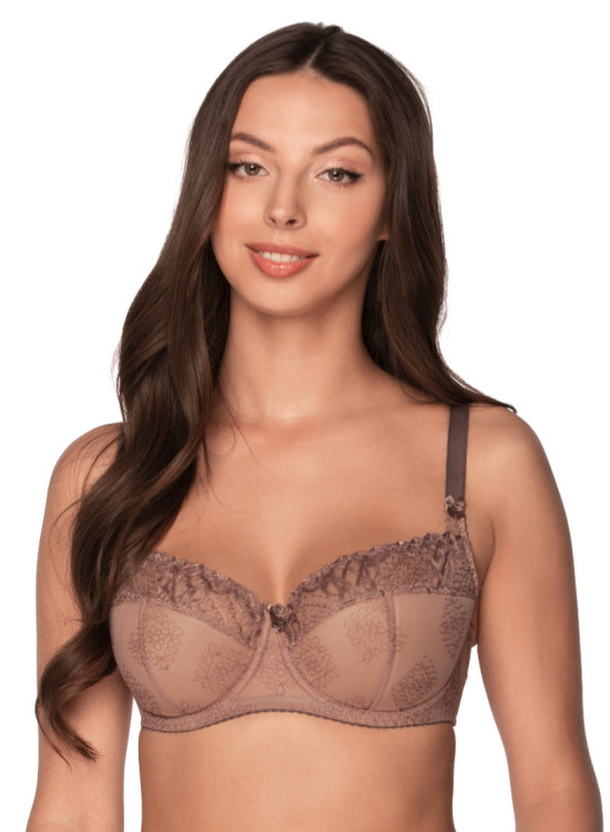 Сутиен с полуподплатени чашки в кафяв цвят ELENA 1107-Полуподплатени-LadyStyle.bg Сутиен с полуподплатени чашки в кафяв цвят ELENA 1107-Полуподплатени-LadyStyle.bg