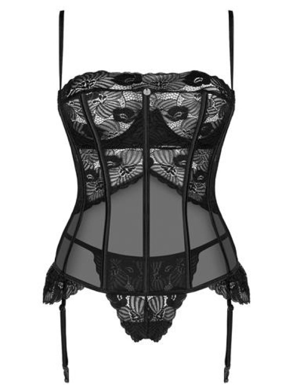 Секси корсет с прашки в черен цвят Serena-Корсети-LadyStyle.bg Секси корсет с прашки в черен цвят Serena-Корсети-LadyStyle.bg