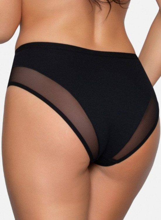 Памучни бикини в черен цвят BBL179-Бикини-LadyStyle.bg