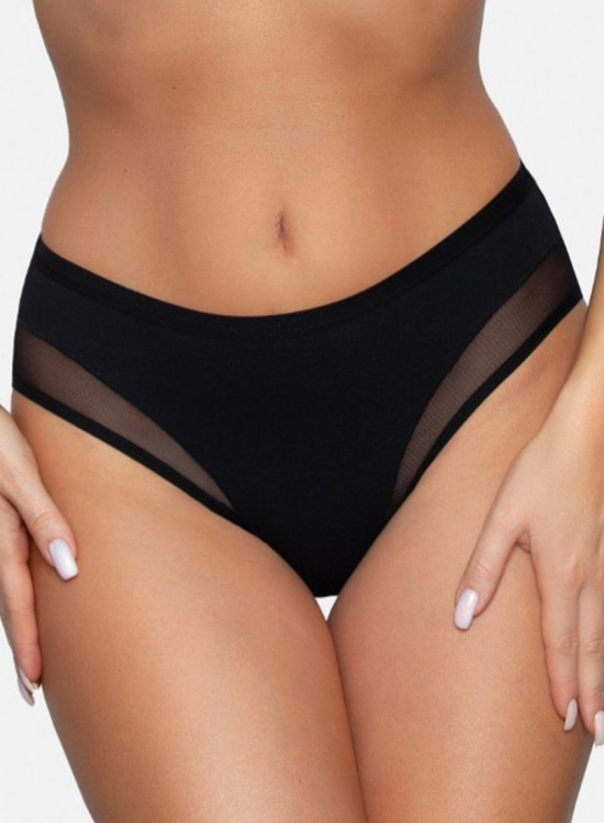 Памучни бикини в черен цвят BBL179-Бикини-LadyStyle.bg