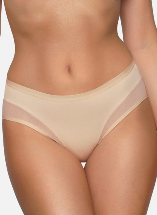 Памучни бикини в бежов цвят BBL179-Бикини-LadyStyle.bg