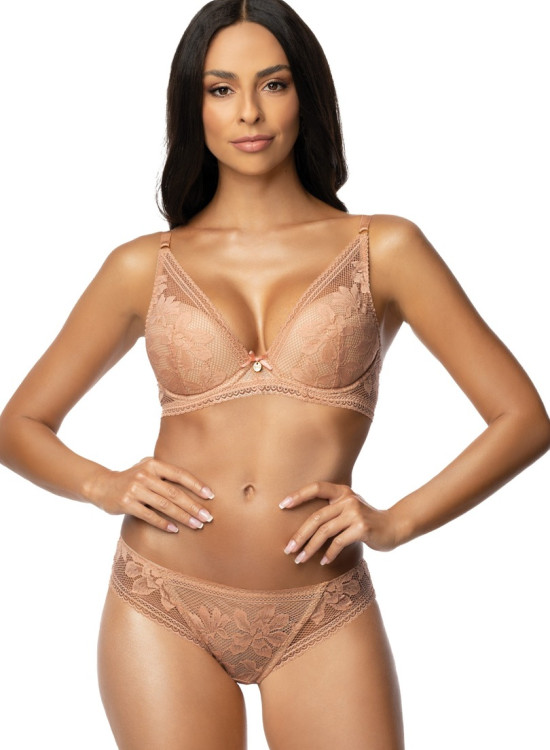 Сутиен с повдигащ ефект в бежов цвят MARGARET M-3606/11/1-Повдигащи-LadyStyle.bg