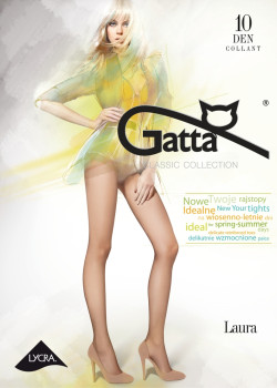 Фин чорапогащник в златист цвят LAURA 10 DEN