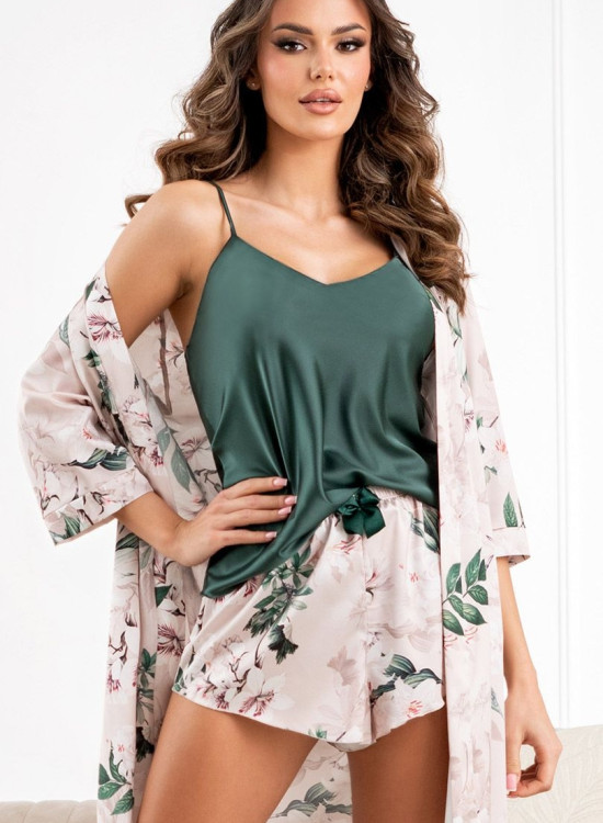 Сатенена дамска пижама Nelly 1/2-Пижами-LadyStyle.bg Сатенена дамска пижама Nelly 1/2-Пижами-LadyStyle.bg