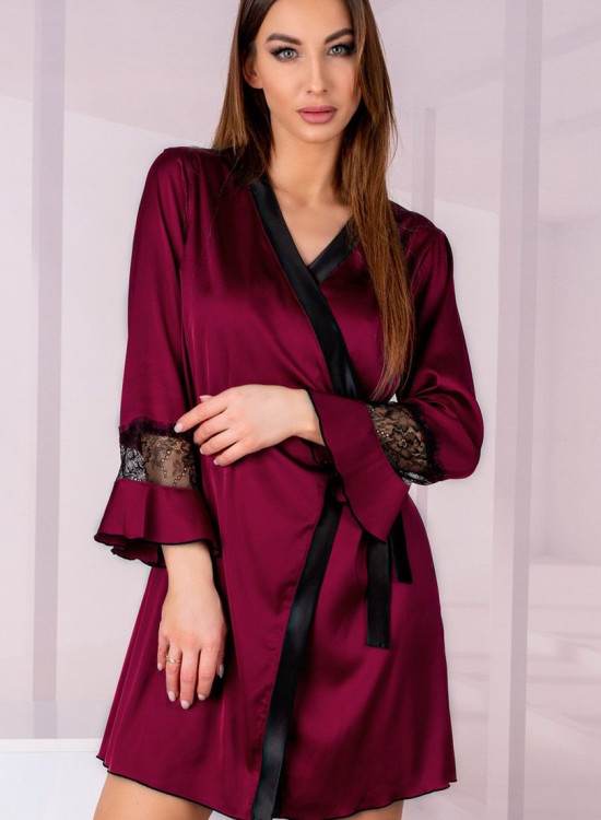 Дамски халат в цвят бордо Sussean-Секси Халати-LadyStyle.bg Дамски халат в цвят бордо Sussean-Секси Халати-LadyStyle.bg