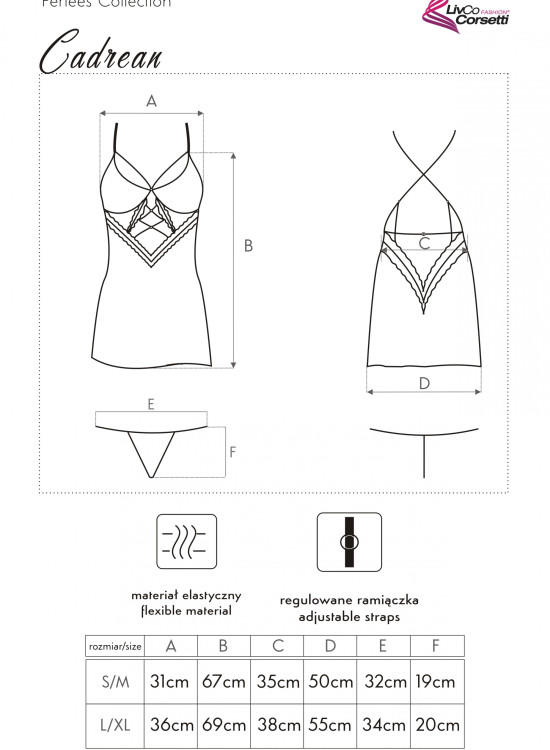 Ефектна секси нощница в розово Cadrean-Комплекти-LadyStyle.bg Ефектна секси нощница в розово Cadrean-Комплекти-LadyStyle.bg