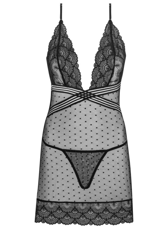 Прозрачна нощница с прашки Comiran-Нощници-LadyStyle.bg Прозрачна нощница с прашки Comiran-Нощници-LadyStyle.bg