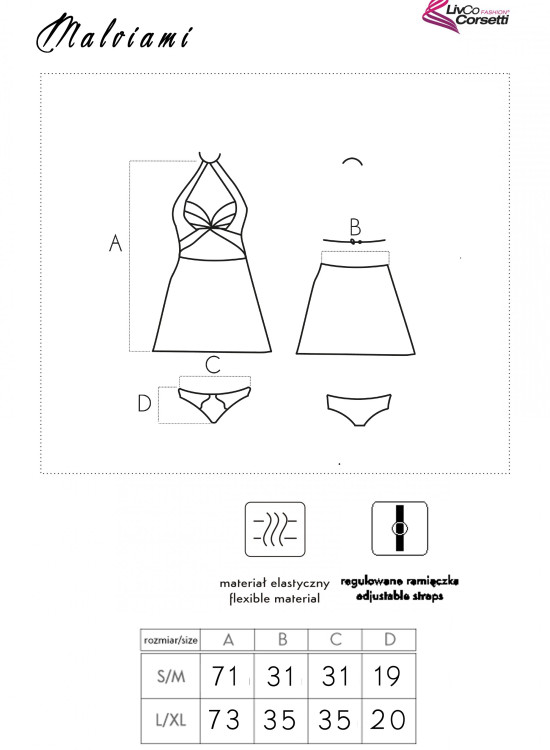 Еротична нощница с ефектен дизайн Malviami-Нощници-LadyStyle.bg Еротична нощница с ефектен дизайн Malviami-Нощници-LadyStyle.bg