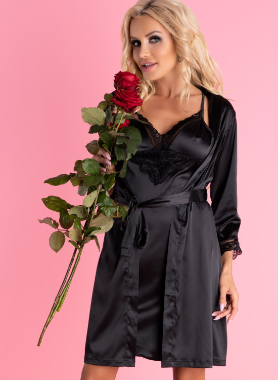 Секси нощница с дантела в черно Marinsani-Нощници-LadyStyle.bg Секси нощница с дантела в черно Marinsani-Нощници-LadyStyle.bg