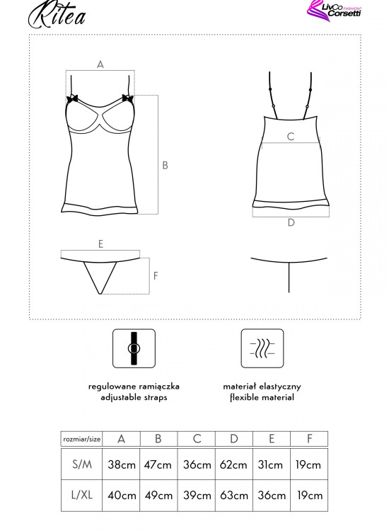 Черна дамска нощница с прашки Ritea-Нощници-LadyStyle.bg Черна дамска нощница с прашки Ritea-Нощници-LadyStyle.bg