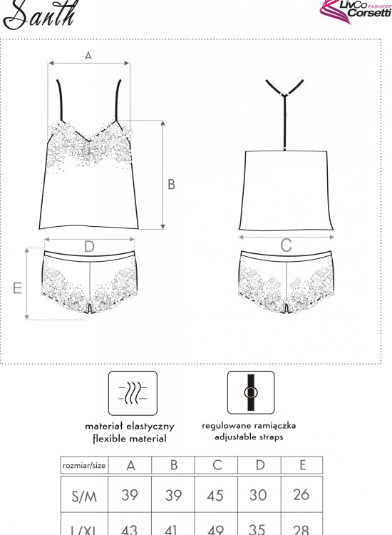Дамска секси пижама в черен цвят Santh-Пижами-LadyStyle.bg Дамска секси пижама в черен цвят Santh-Пижами-LadyStyle.bg