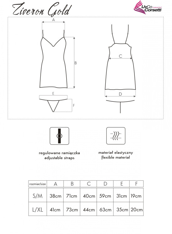 Нощница в комплект с прашки в златно жълто Ziveron-Нощници-LadyStyle.bg Нощница в комплект с прашки в златно жълто Ziveron-Нощници-LadyStyle.bg