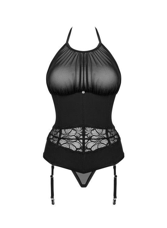 Еротичен корсет с прашки в черен цвят SERAFIA-Корсети-LadyStyle.bg Еротичен корсет с прашки в черен цвят SERAFIA-Корсети-LadyStyle.bg