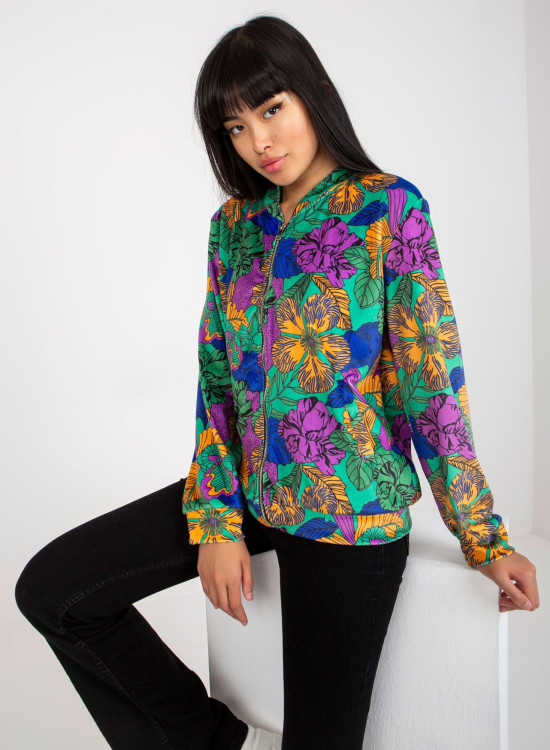 Дамски суичър в цветен десен 8119.45-Суичъри-LadyStyle.bg