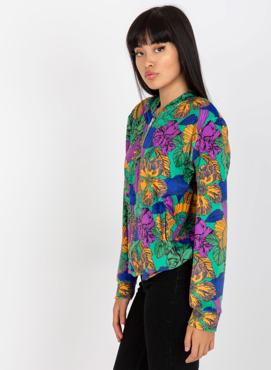 Дамски суичър в цветен десен 8119.45-Суичъри-LadyStyle.bg