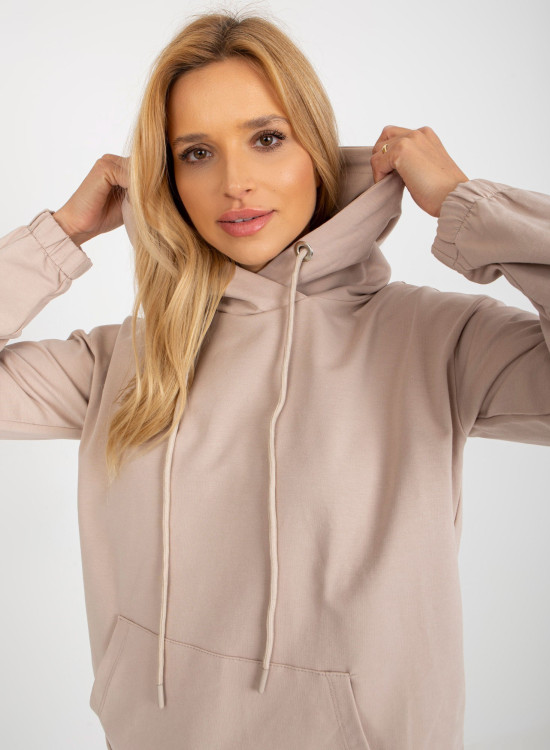 Дамски суичър в бежов цвят 8655.00P-Суичъри-LadyStyle.bg