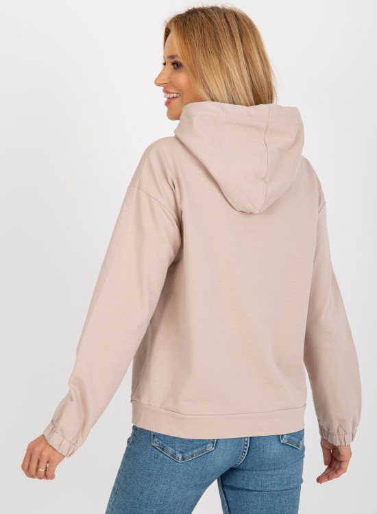 Дамски суичър в бежов цвят 8655.00P-Суичъри-LadyStyle.bg