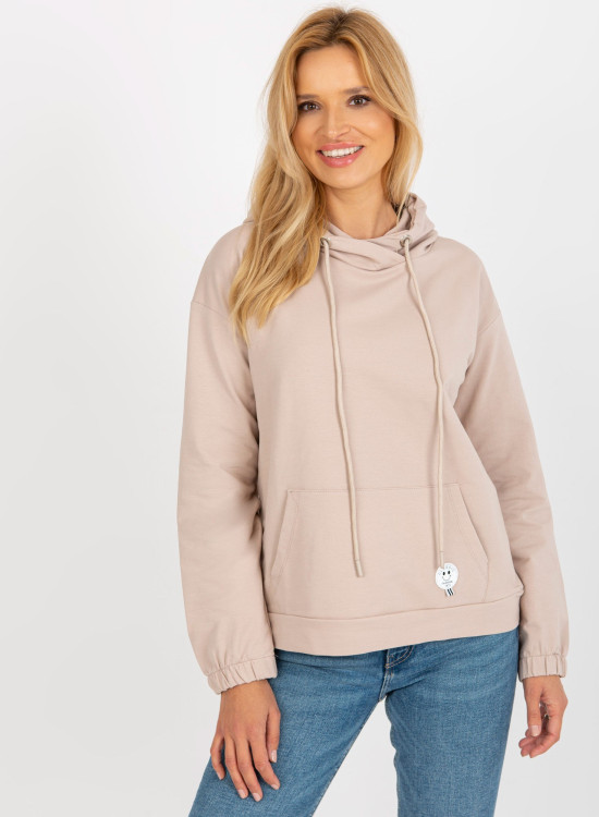 Дамски суичър в бежов цвят 8655.00P-Суичъри-LadyStyle.bg