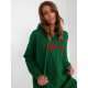 Дълъг дамски суичър в зелен цвят 335.25X-Суичъри-LadyStyle.bg