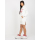Дълъг дамски суичър в цвят екрю 335.25X-Суичъри-LadyStyle.bg