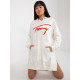 Дълъг дамски суичър в цвят екрю 335.25X-Суичъри-LadyStyle.bg