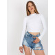 Бяла дамска блуза с гол гръб 7987.49-Блузи / Топове-LadyStyle.bg
