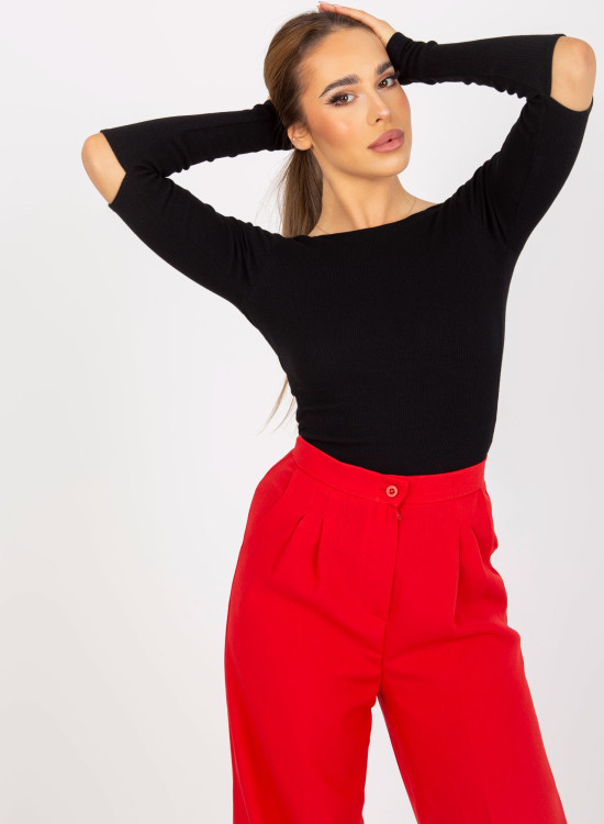 Дамска блуза в черен цвят 8021.23-Блузи / Топове-LadyStyle.bg