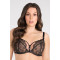 Сутиен с дантела в черен цвят K834 BLACK TO BLACK