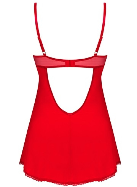Секси нощница с прашки INGRIDIA в червен цвят-Нощници-LadyStyle.bg Секси нощница с прашки INGRIDIA в червен цвят-Нощници-LadyStyle.bg