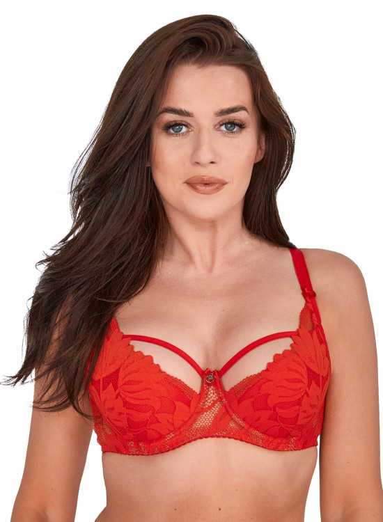 Красив сутиен с ефектен дизайн в червено Keto 1134-Полуподплатени-LadyStyle.bg Красив сутиен с ефектен дизайн в червено Keto 1134-Полуподплатени-LadyStyle.bg