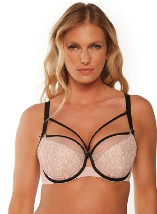 Полуподплатен сутиен в бежов цвят Leonia 1240-Полуподплатени-LadyStyle.bg