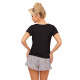 Дамска къса пижама в черно Pantera 1/2-Пижами-LadyStyle.bg